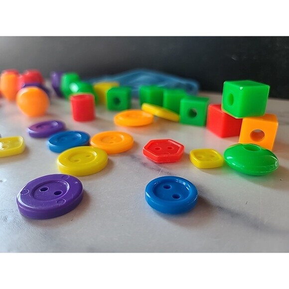 Toddler Plastic Beads To String With Shoelace USED - Picture 5 of 10